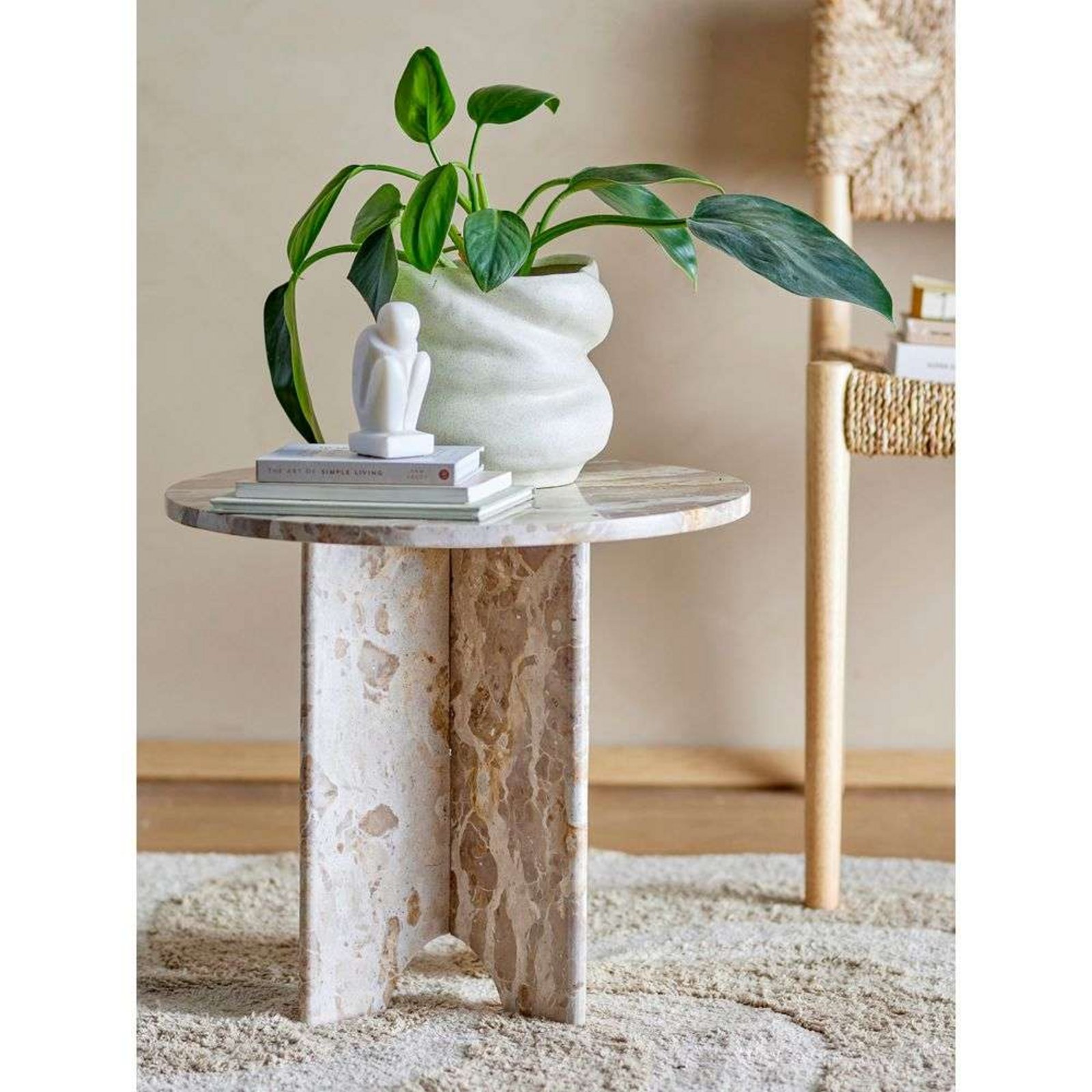 Jasmia Side Table Brown Marble  - Bloomingville