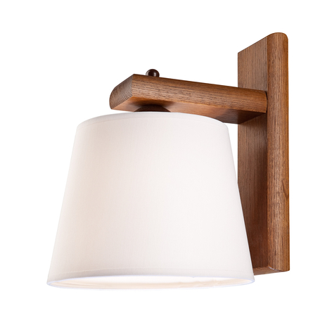 Wandleuchte Sweden mit Holzgestell, nussbaum eiche