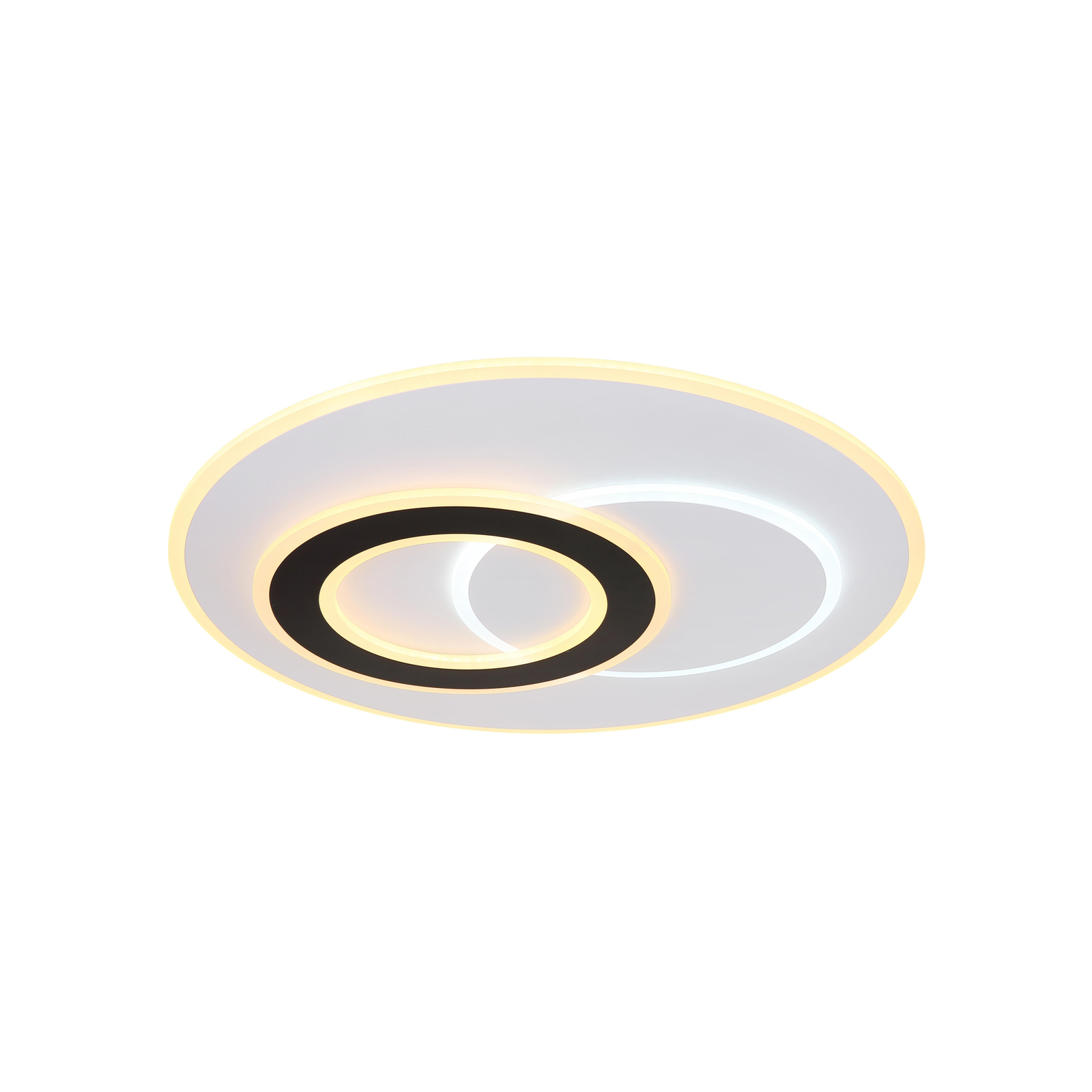 Smart LED-taklampa Jacques, vit/svart, Ø 70 cm, CCT