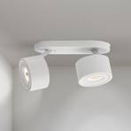 Spot pour plafond LED Specter, blanc, longueur 19,4 cm, aluminium, à 2