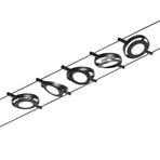 Wire RoundMac LED-Seilsystem 5-flg. schwarz - Paulmann