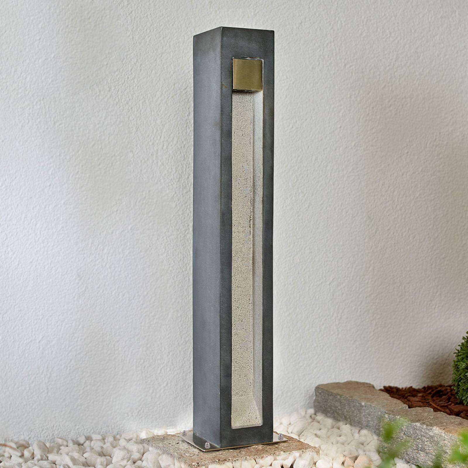 LED-pullertlampe Amelia med basalt 70 cm