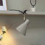 Dyberg Larsen Slaap klemlamp, bruin, Ø 15 cm, staal