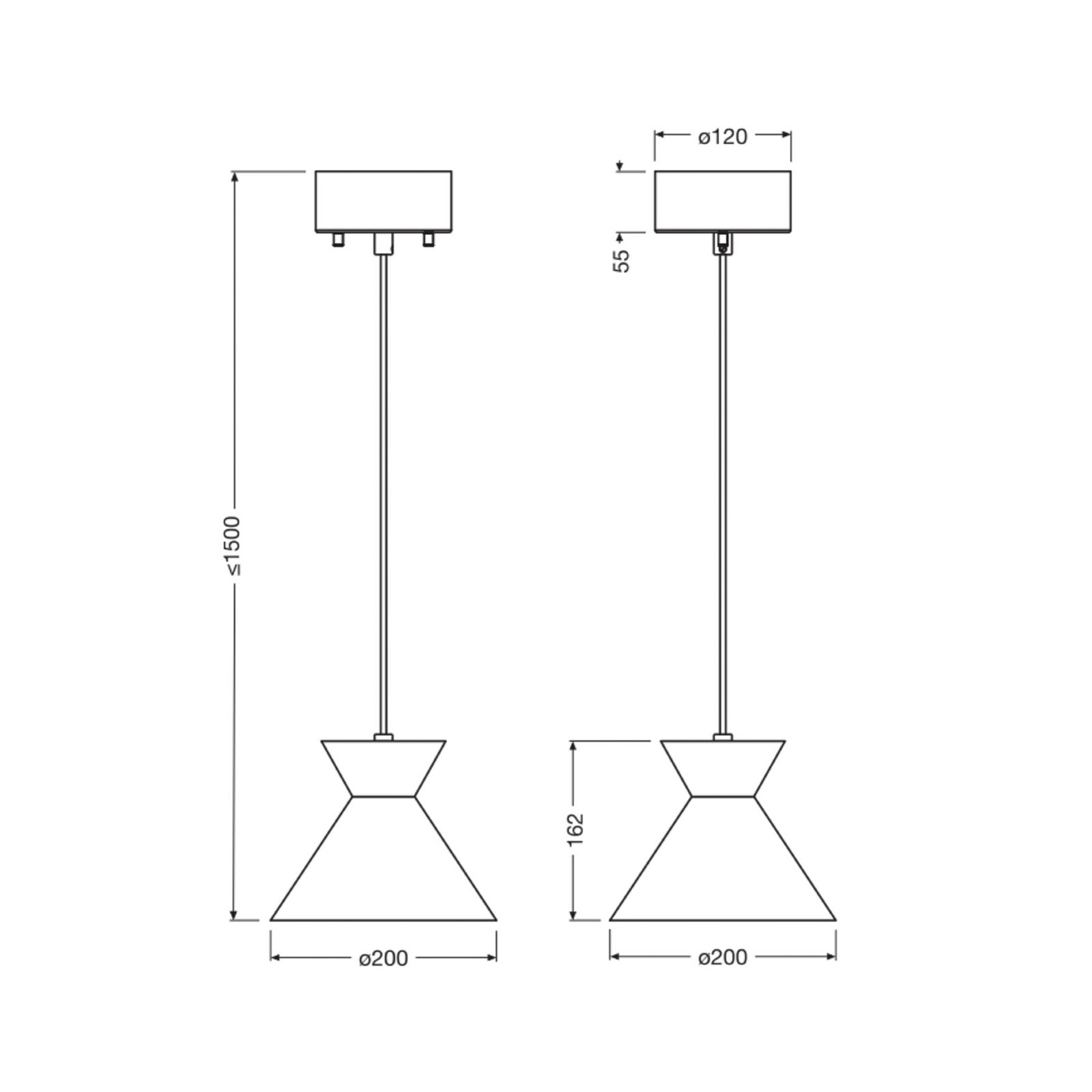 Lampada a sospensione OSRAM Decor Waist, acciaio, nero, E27