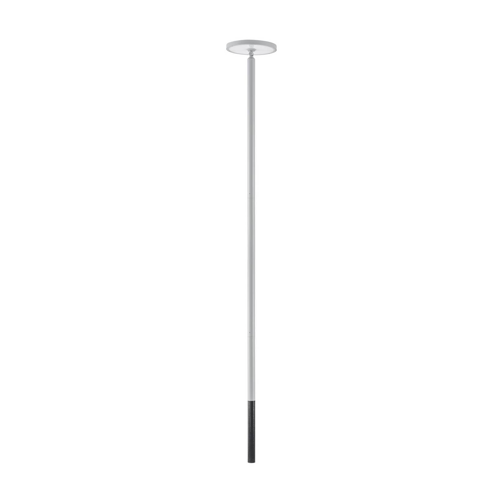 Lucande LED-Außenleuchte Akito, hellgrau, Höhe 260 cm, IP54