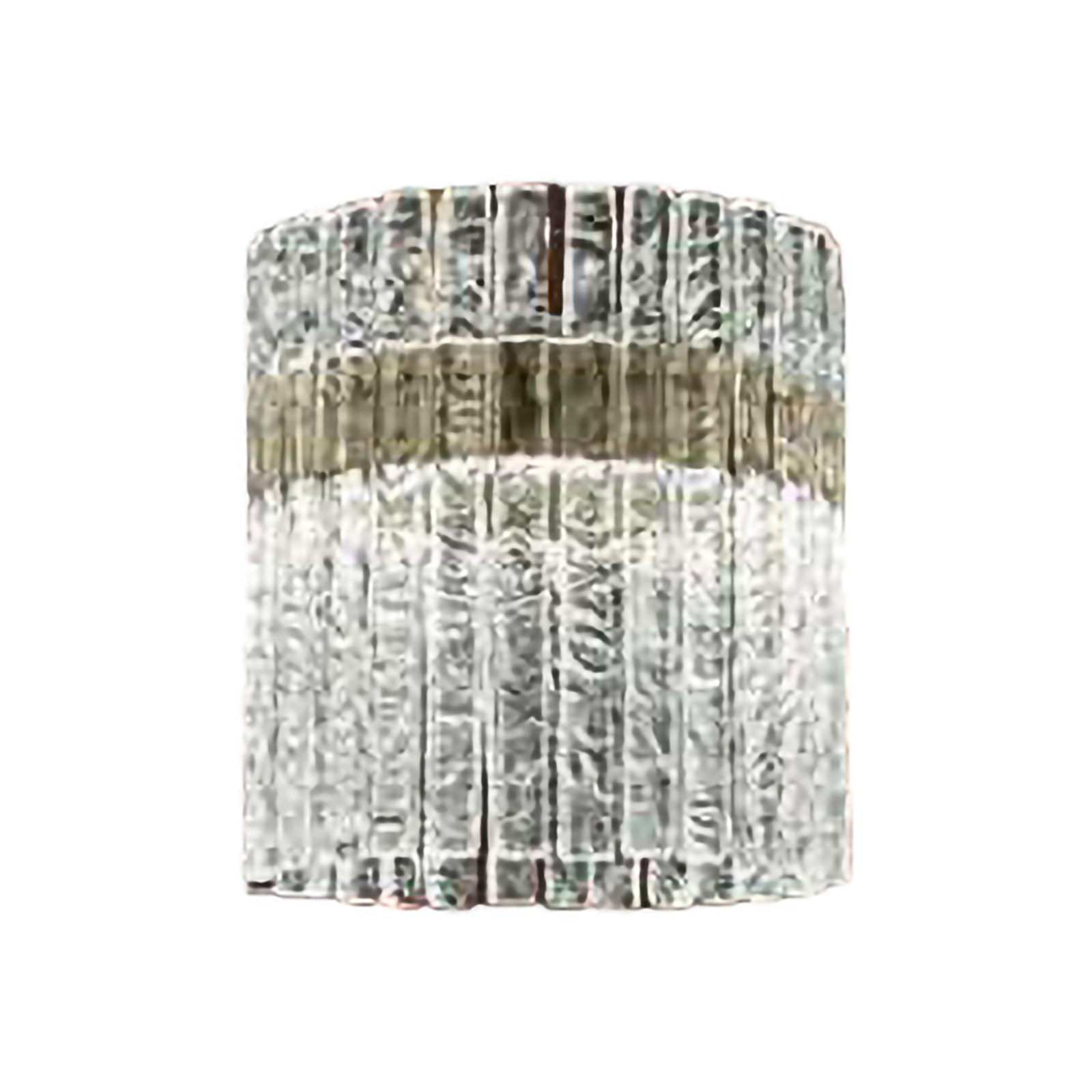 LED pendant light Vegas Double Round, Ø 40 cm, crystal glass