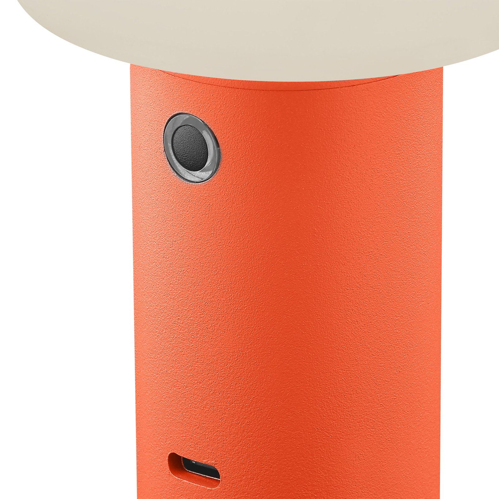 Lampa stołowa LED Tiny-B, pomarańczowa, wysokość 13 cm, IP54, USB