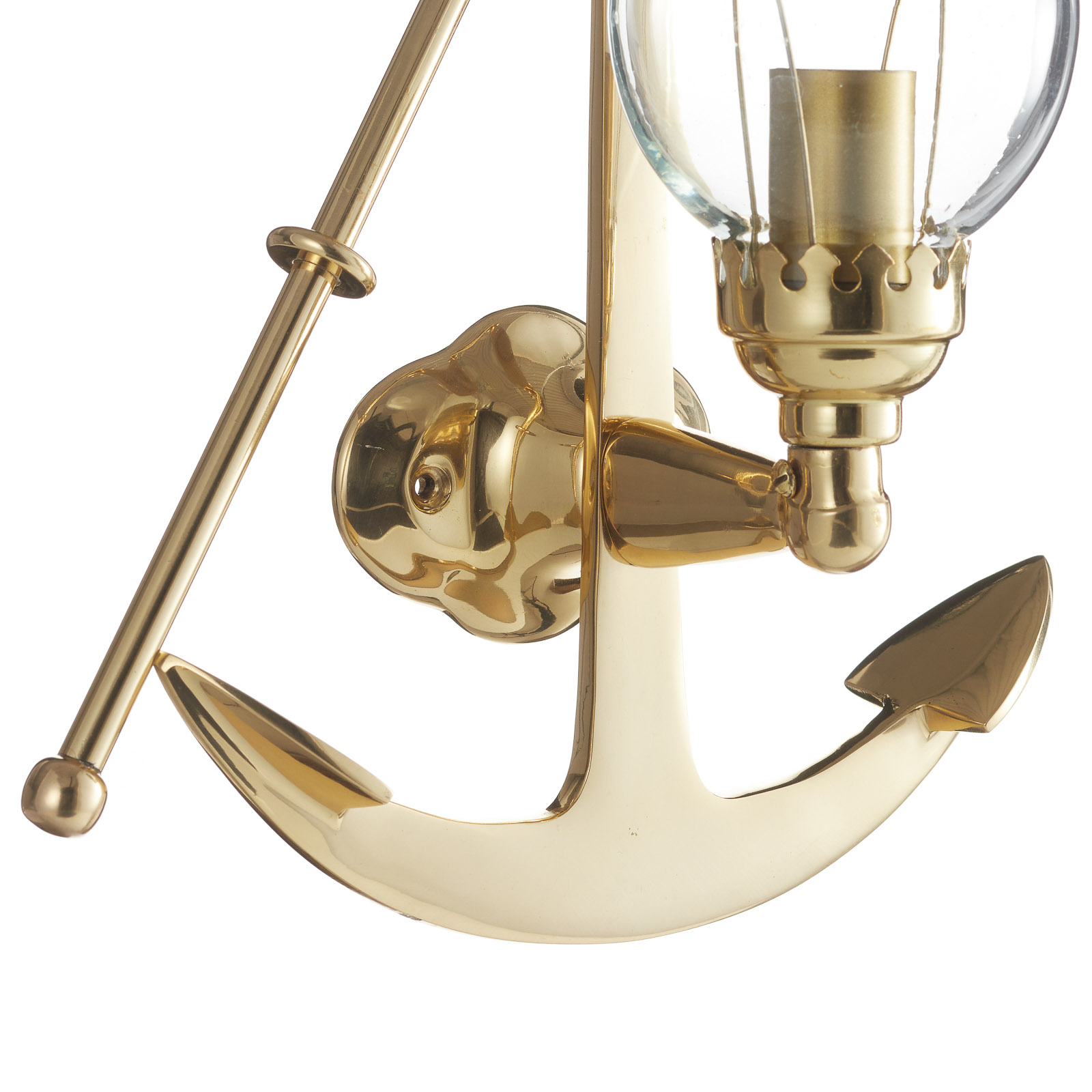 Wytworna lampa ścienna FISHERMEN z mosiądzu