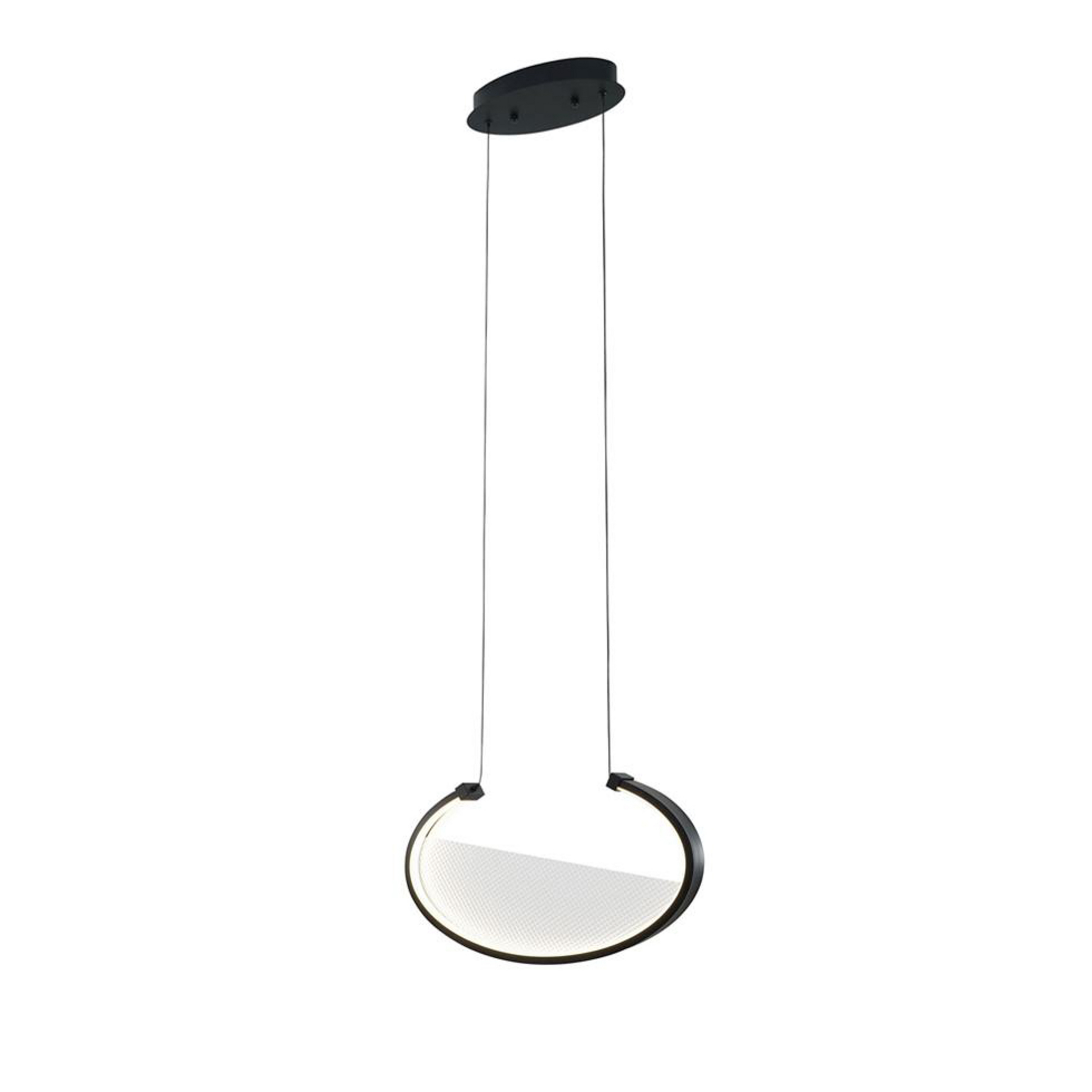 Suspension LED Adele, longueur 37 cm, noir, métal