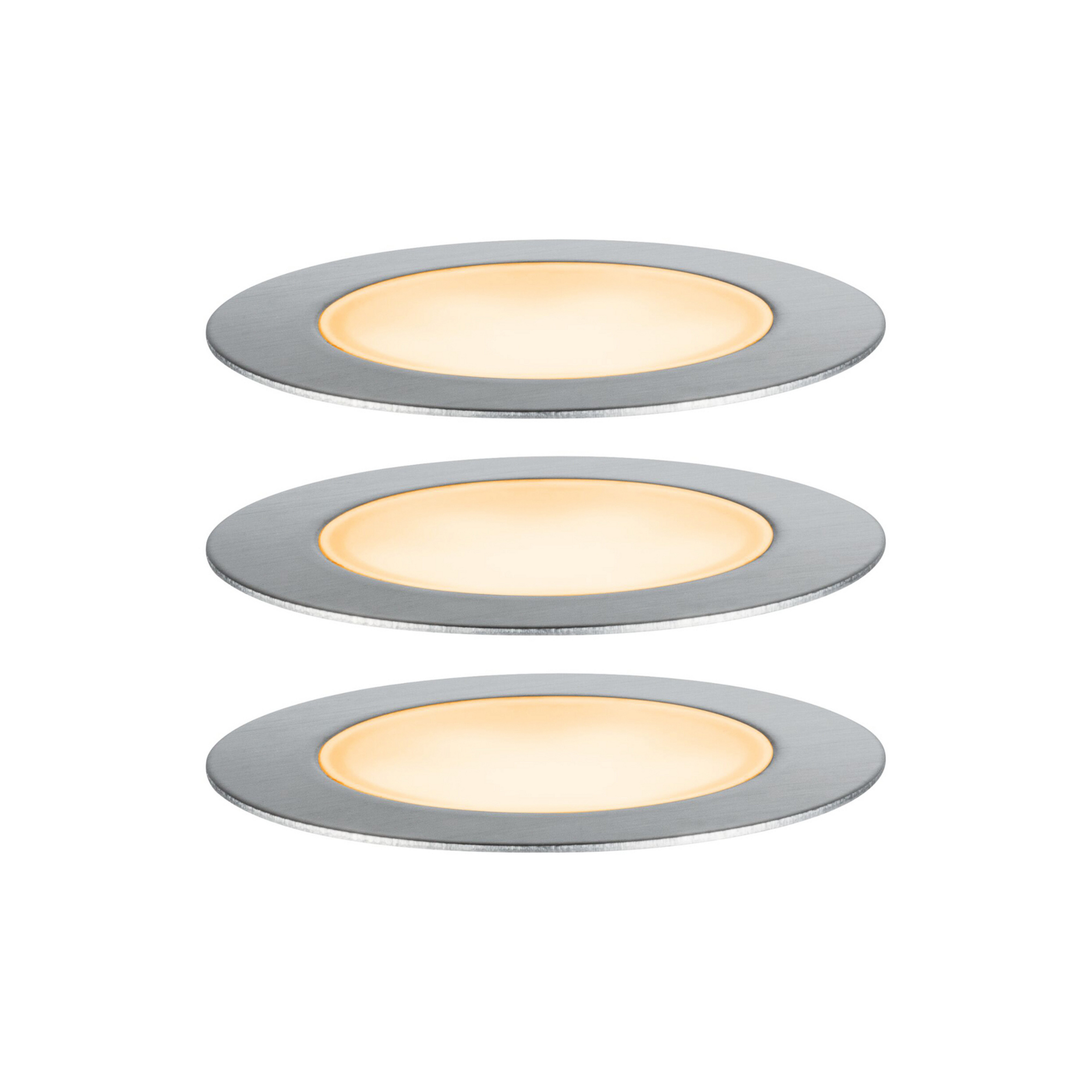 Plug & Shine 3 LED Begraven Spot Floor Insect-friendly IP67 Silver - Paulmann