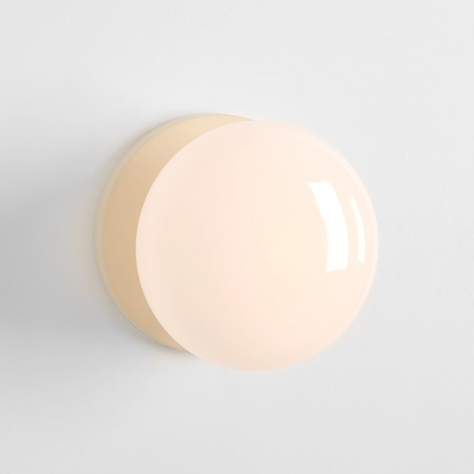 Zidna svjetiljka Flo, bež, Ø 19 cm, staklo - Aldex