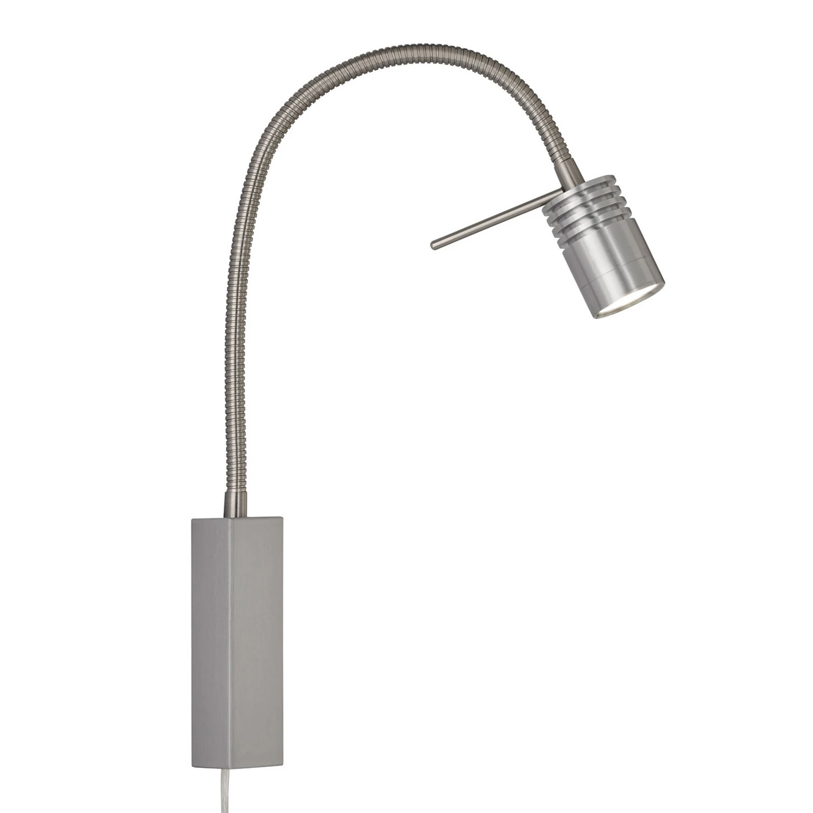 Applique LED River braccio flex, metallo scanalato