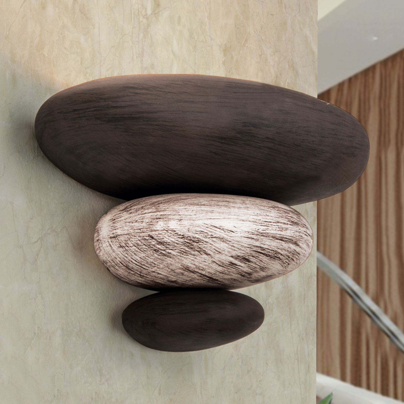 Akmens imitacija: LITICA smėlio rudos spalvos sieninis šviestuvas