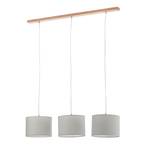 Závesná lampa Corralee, sivá, 3-plameňová