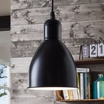 Candeeiro suspenso vintage Priddy 1 1-luz, preto