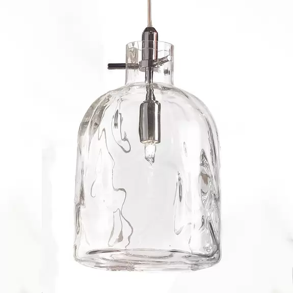 Lampenwelt Designer-Pendellampe Bossa Nova 15 cm transparent