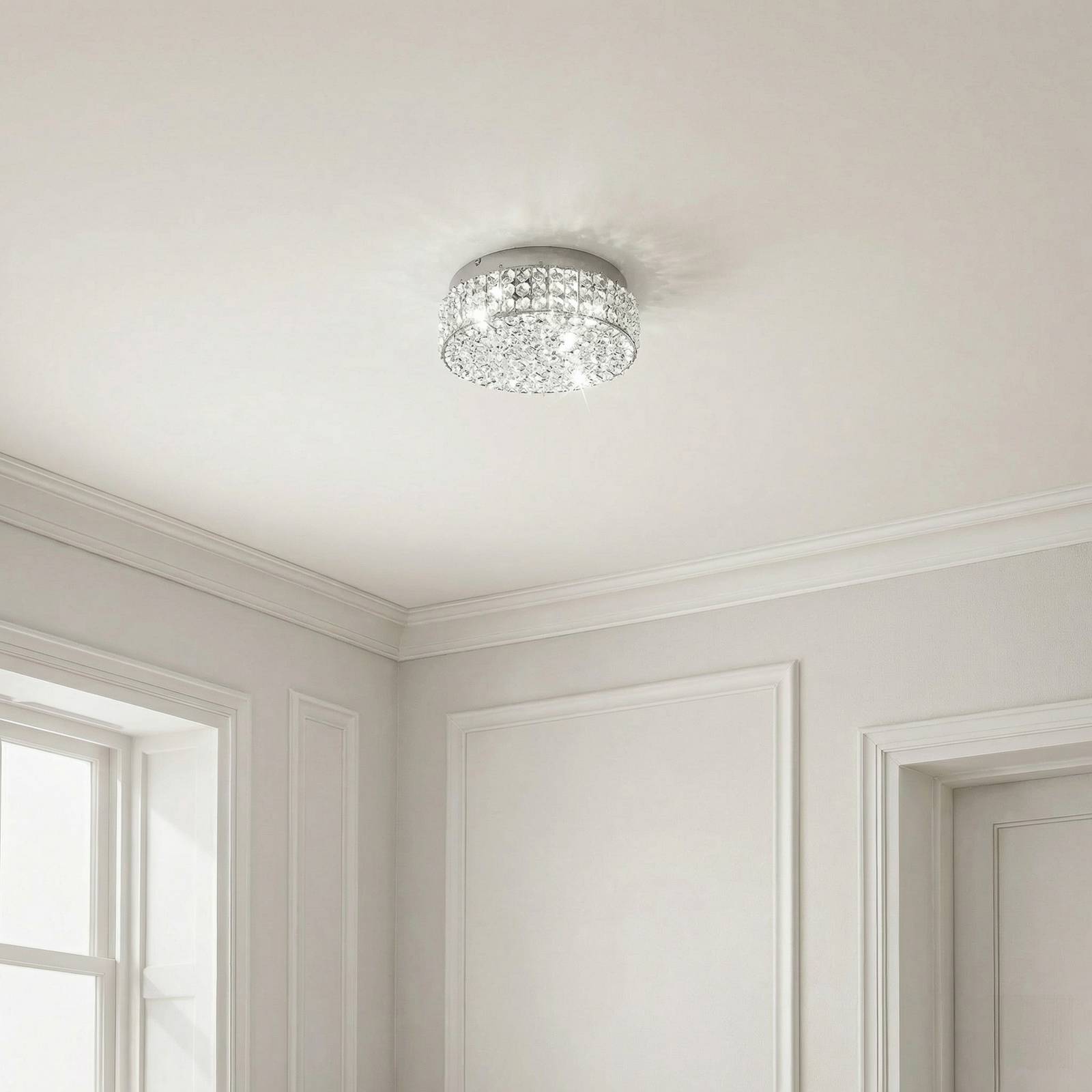 Połyskująca lampa sufitowa LED Felias, okrągła