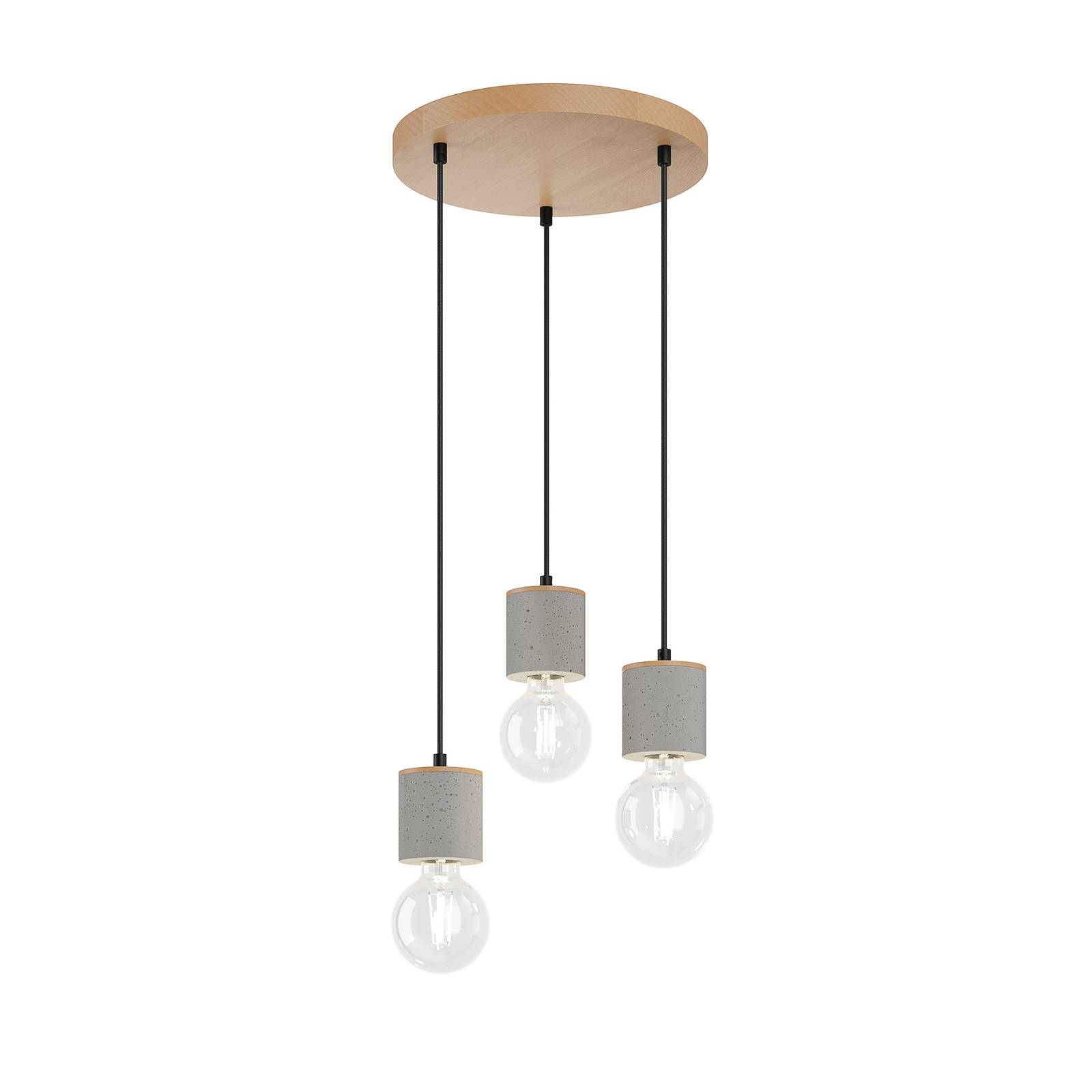 Envolight Jasper suspension à 3 lampes ronde