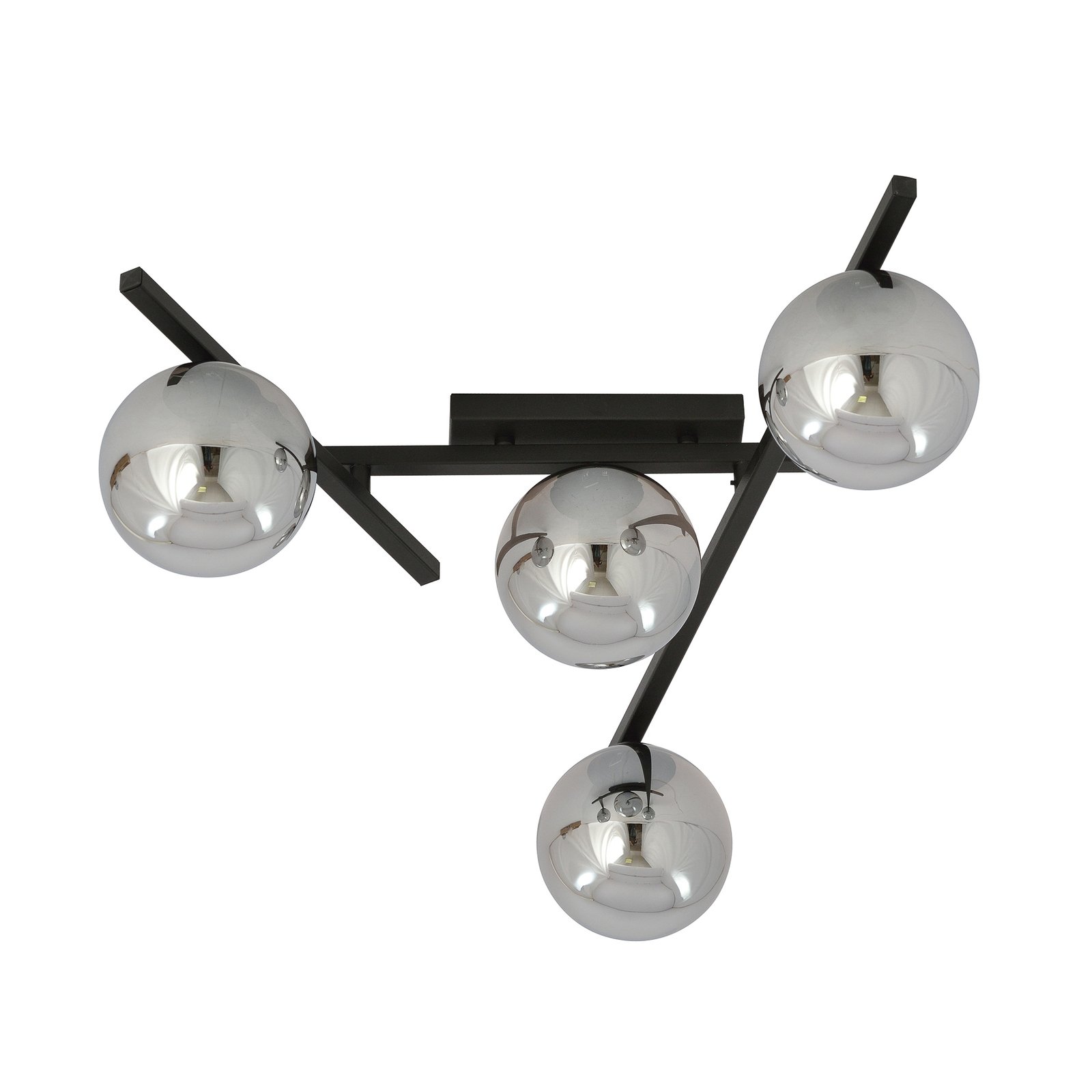 Plafondlamp Smart, zwart/grafiet, 4-lamps