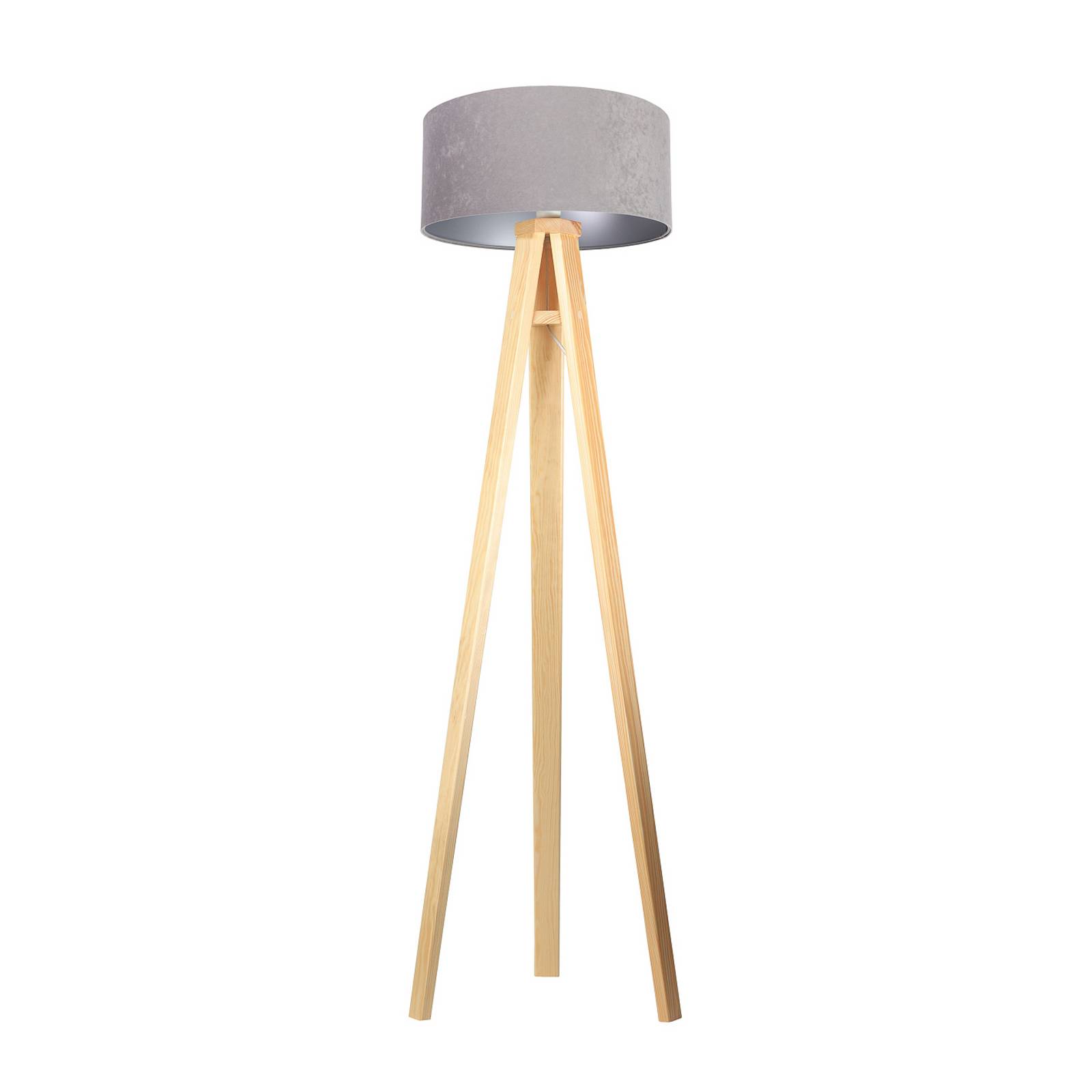Euluna Wooden Floor Lamp - Living / Dining Room - Tripod Standard Lamp - Modern - Brown