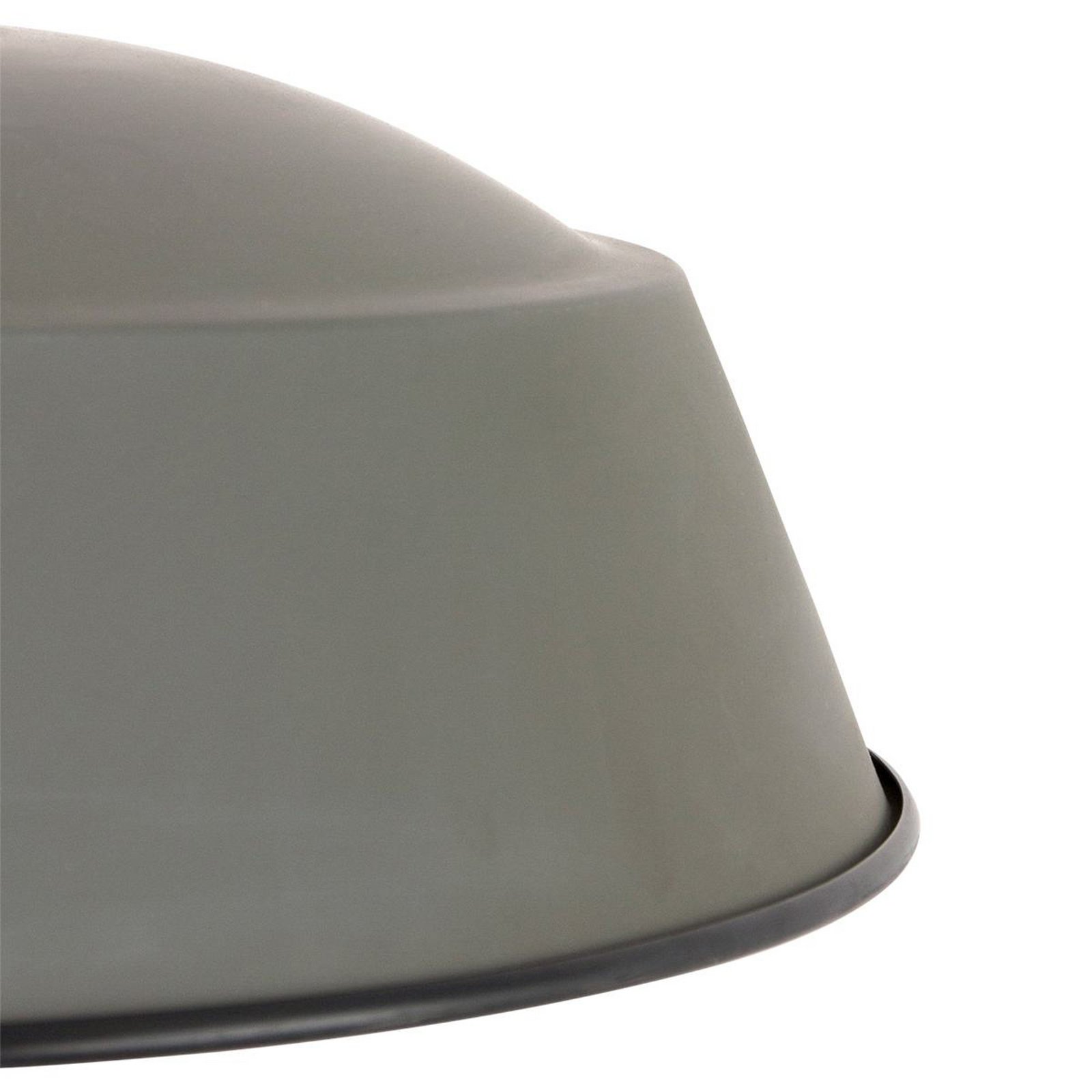 Eden pendant light, grey, metal, E27 socket
