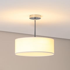 Laevalgusti Oja, valge/kroom, tekstiil, Ø 40 cm