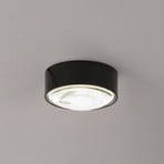 Lindby LED downlight Siaka, zwart, metaal, Ø 5 cm, IP65