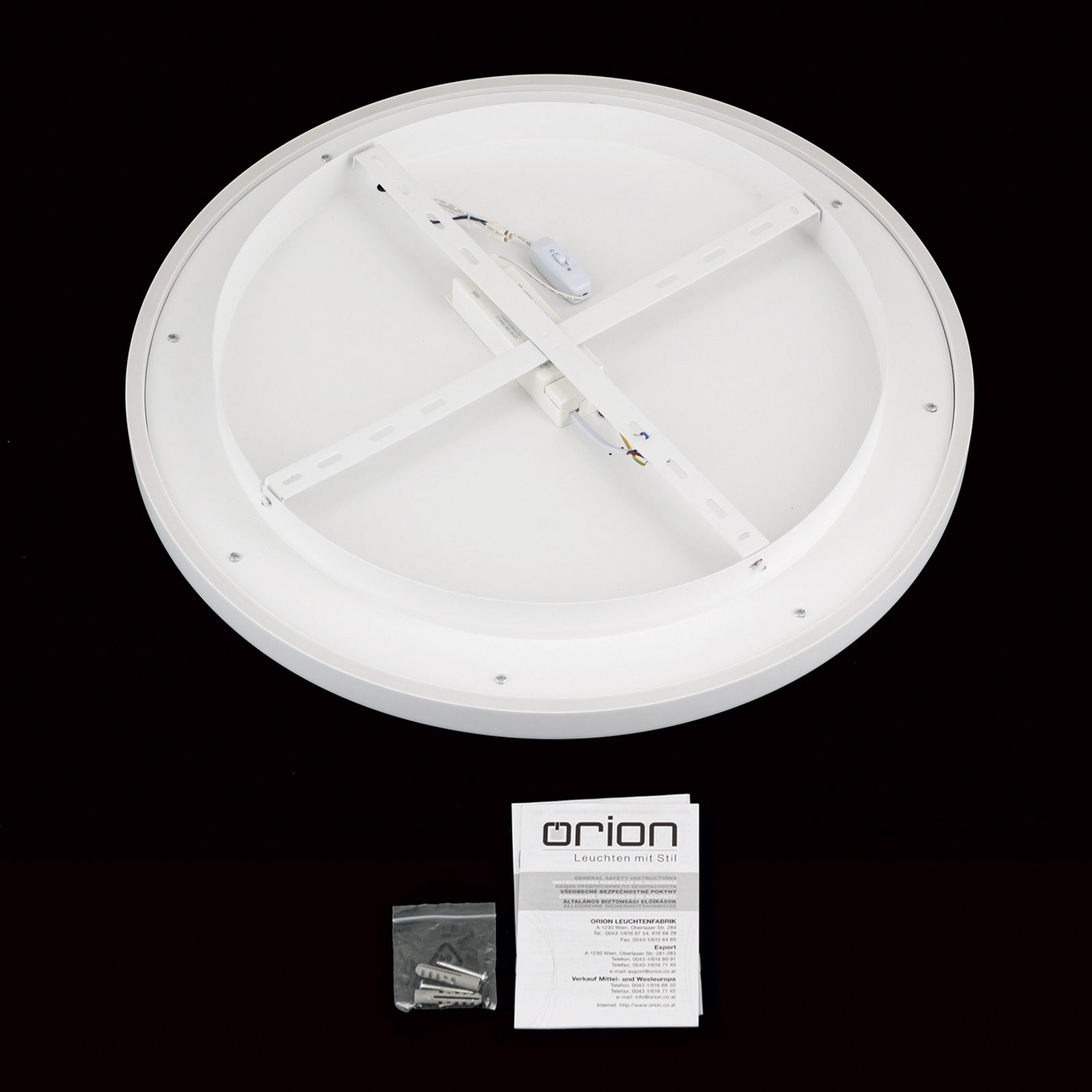 Φωτιστικό οροφής LED Masca, λευκό, Ø 60 cm, CCT, μέταλλο, ρυθμιζόμενο