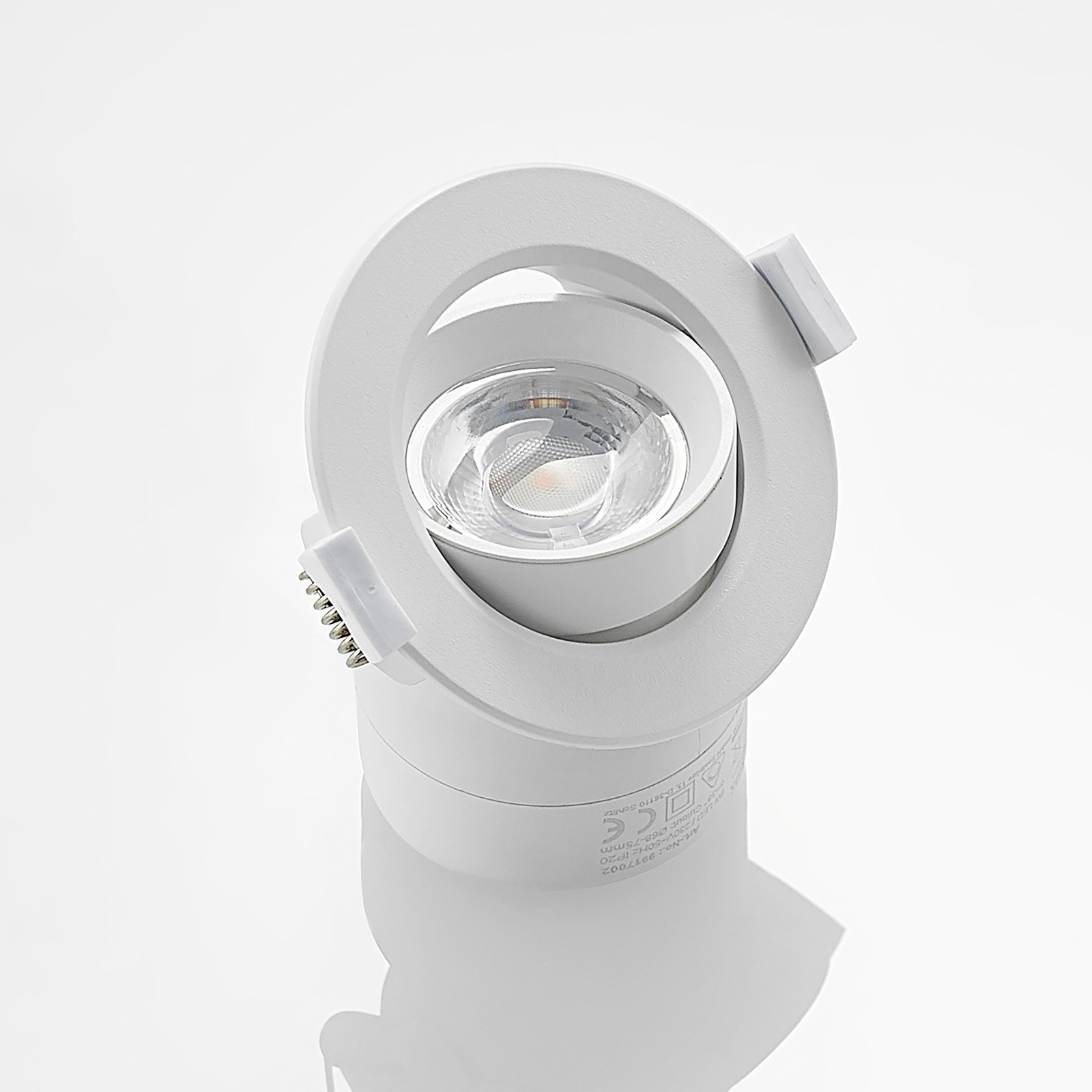 Prios LED inbouwlamp Shima, wit, 9W, 3000K, 2 stuks, dimbaar