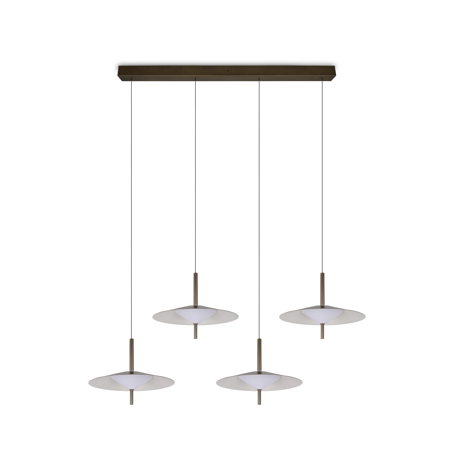 LED piekaramā lampa „Amalo“, platīna krāsā, garums 146 cm, CCT, 4 spuldzes. LED piekaramā lampa „Amalo“, platīna krāsā, garums 146 cm, CCT, 4 spuldzes.