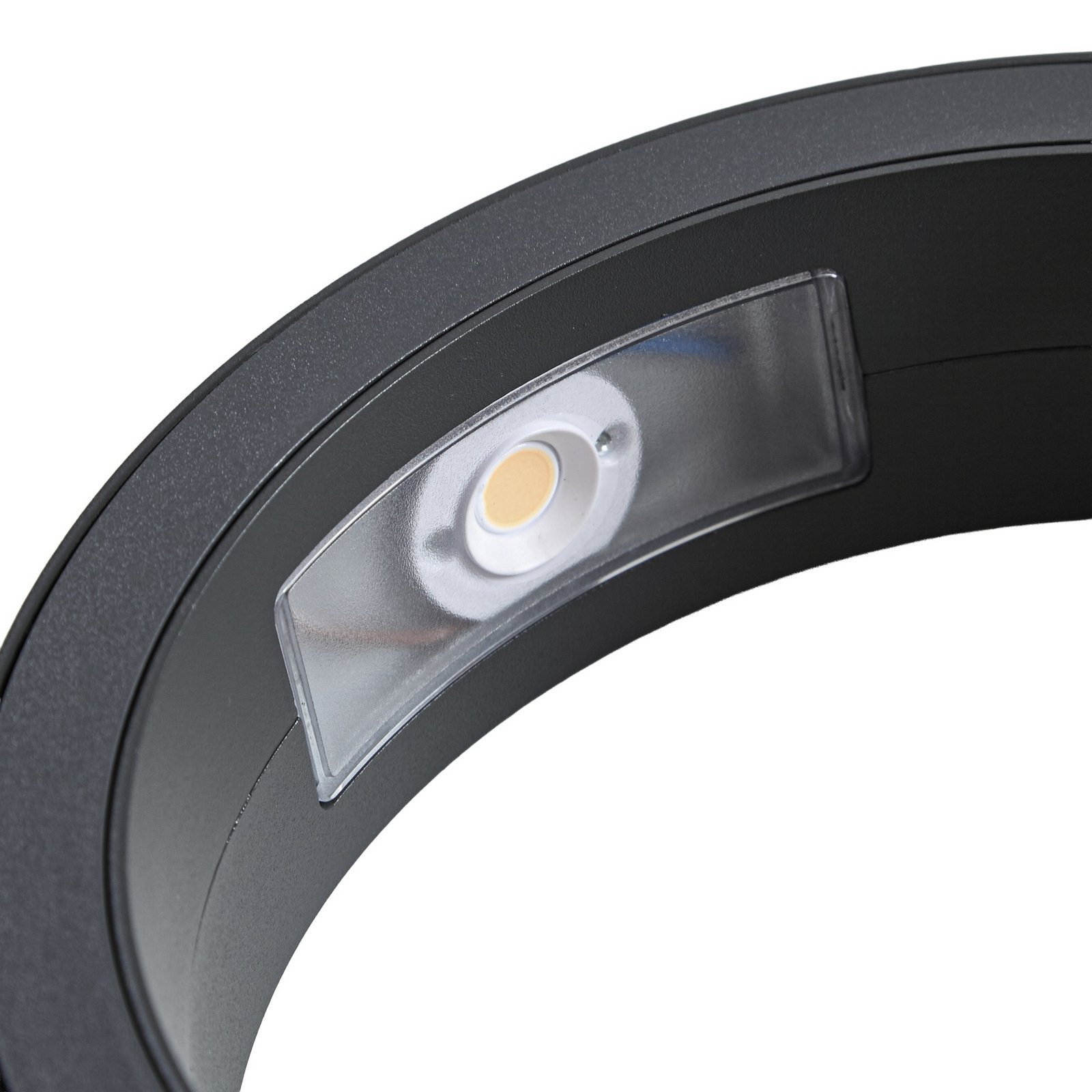 Lindby Selviro LED outdoor wall light, anthracite, Ø 20 cm, IP65