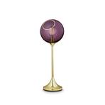 Ballroom table lamp, purple, glass, hand-blown, dimmable