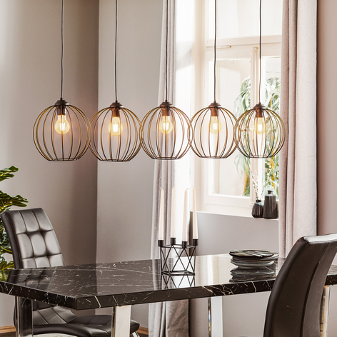 Suspension Cumera de forme allongée, 5 lampes