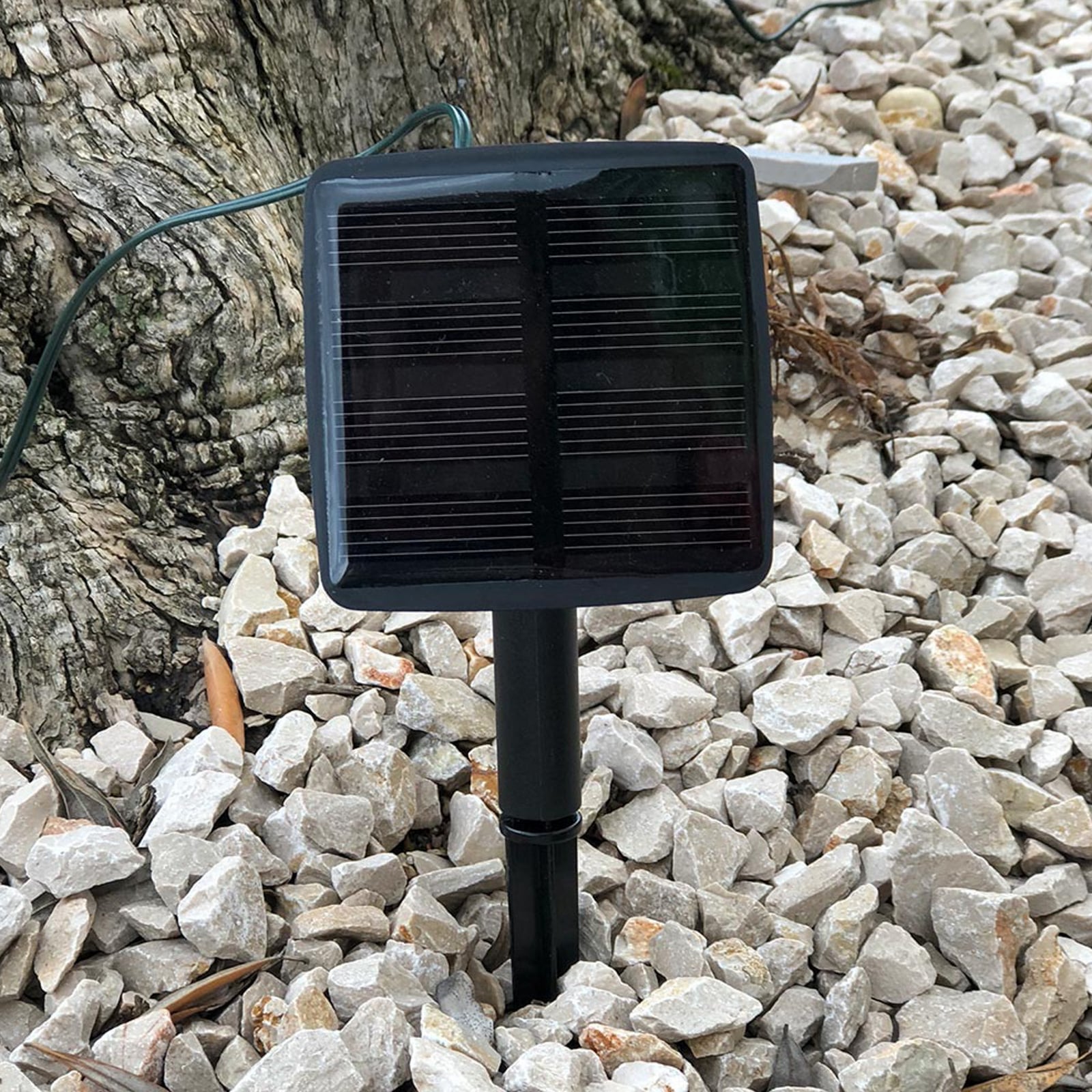 Guirlanda de luzes LED solar «Skinny», comprimento 42 m, preta/cobre