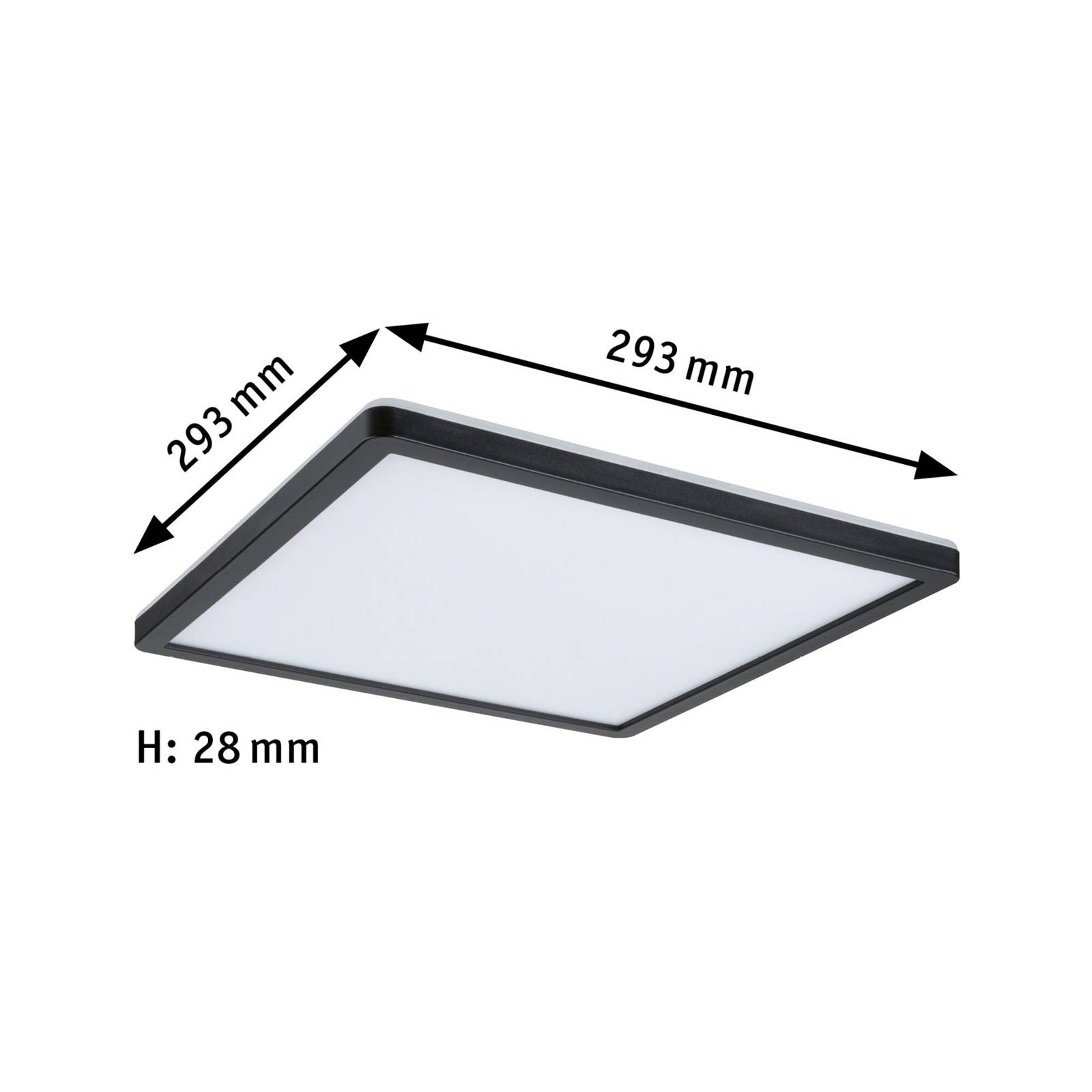 Paulmann Atria Shine Panel on/off black 830 29x29