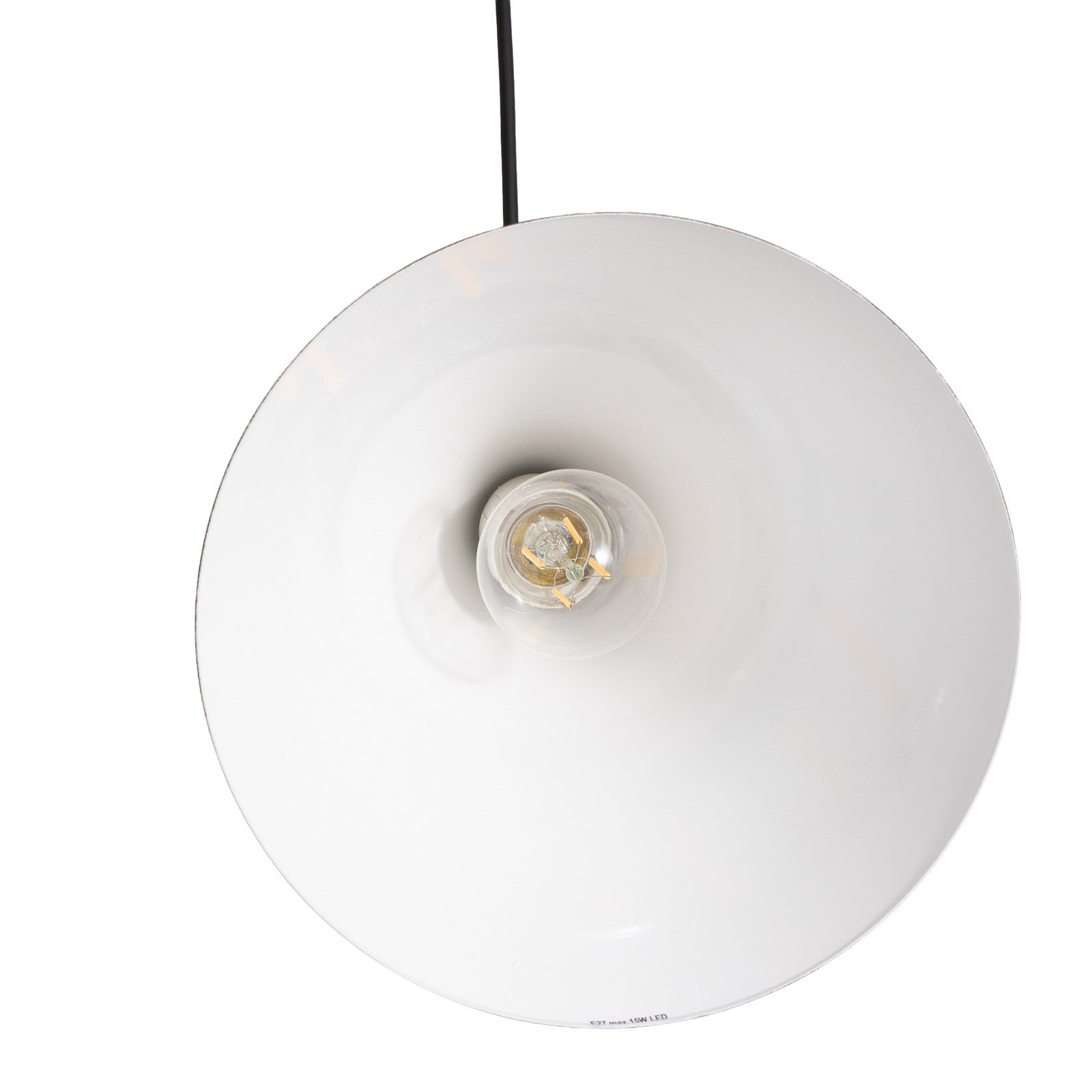 Závěsné světlo tvar, černá, kov, Ø 24 cm, kužel, E27