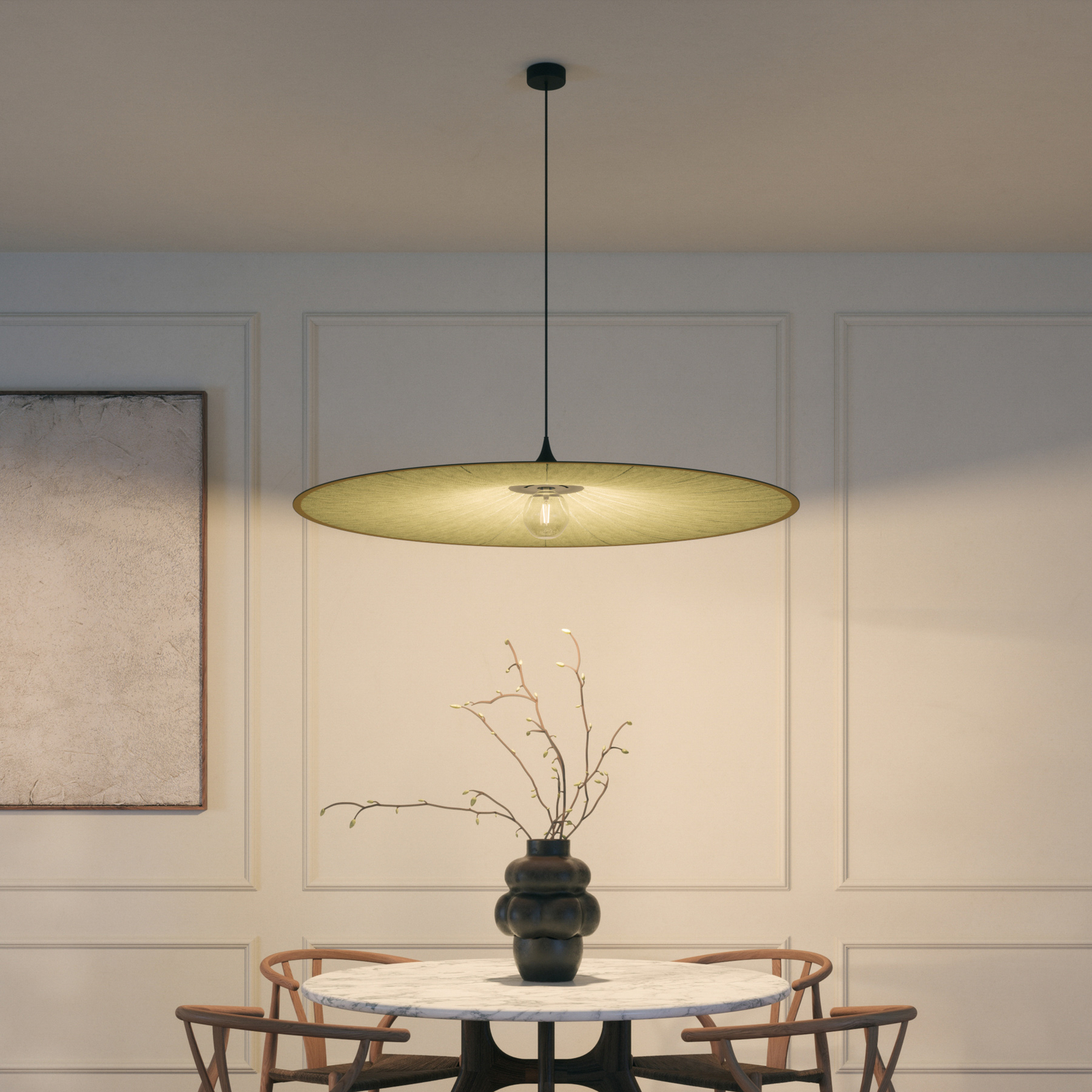 Easy Light Bloom hanglamp, IP20, Ø 120 cm, olijfgroen
