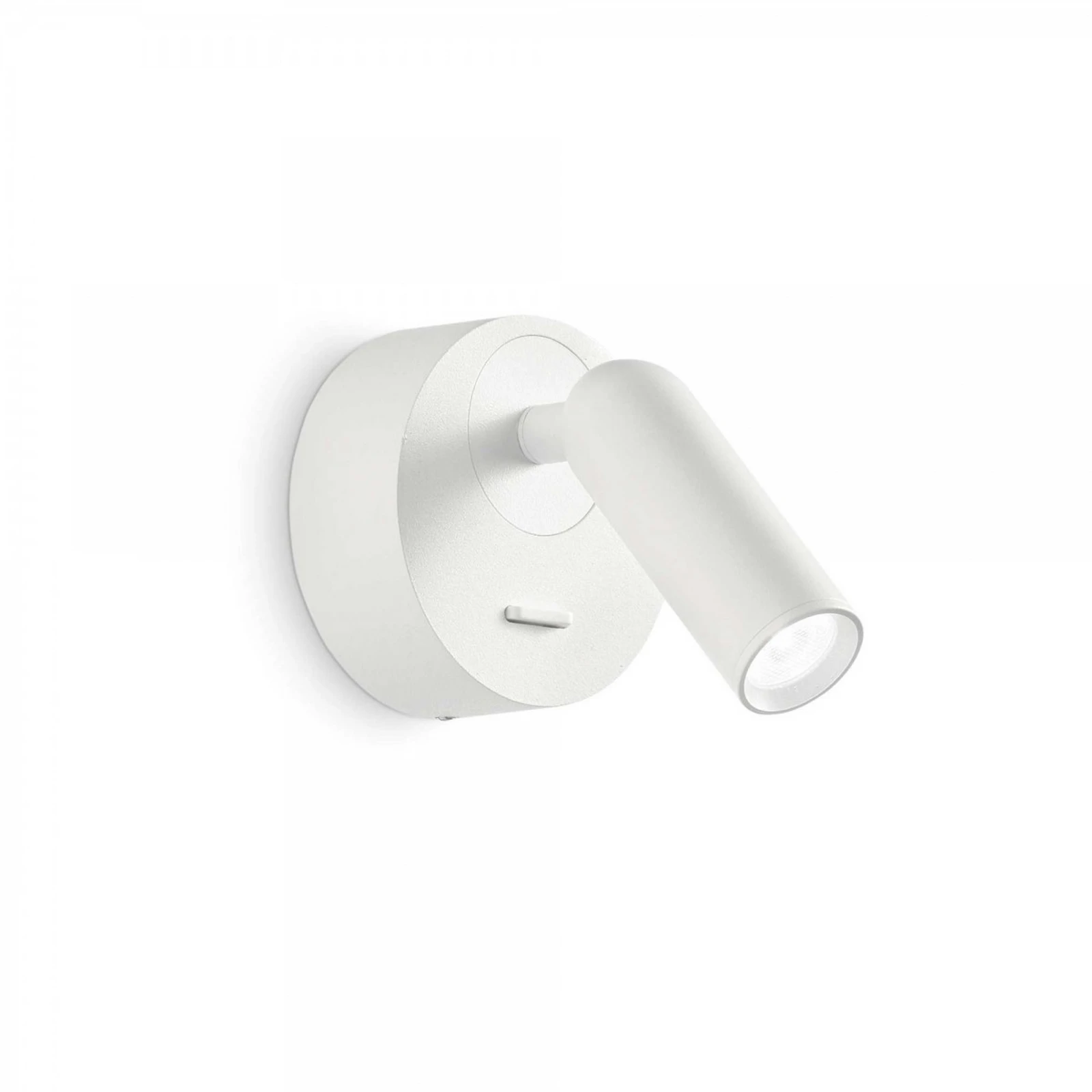 Ideal Lux LED nástěnné bodové svítidlo Bean Round, bílé, kovové, otočné