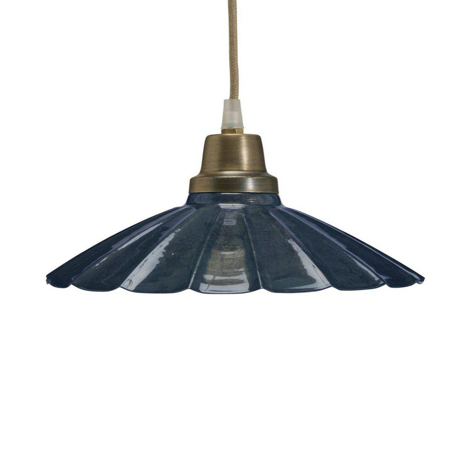 Lámpara colgante PR Home Ester, azul, Ø 24 cm, con enchufe, E27