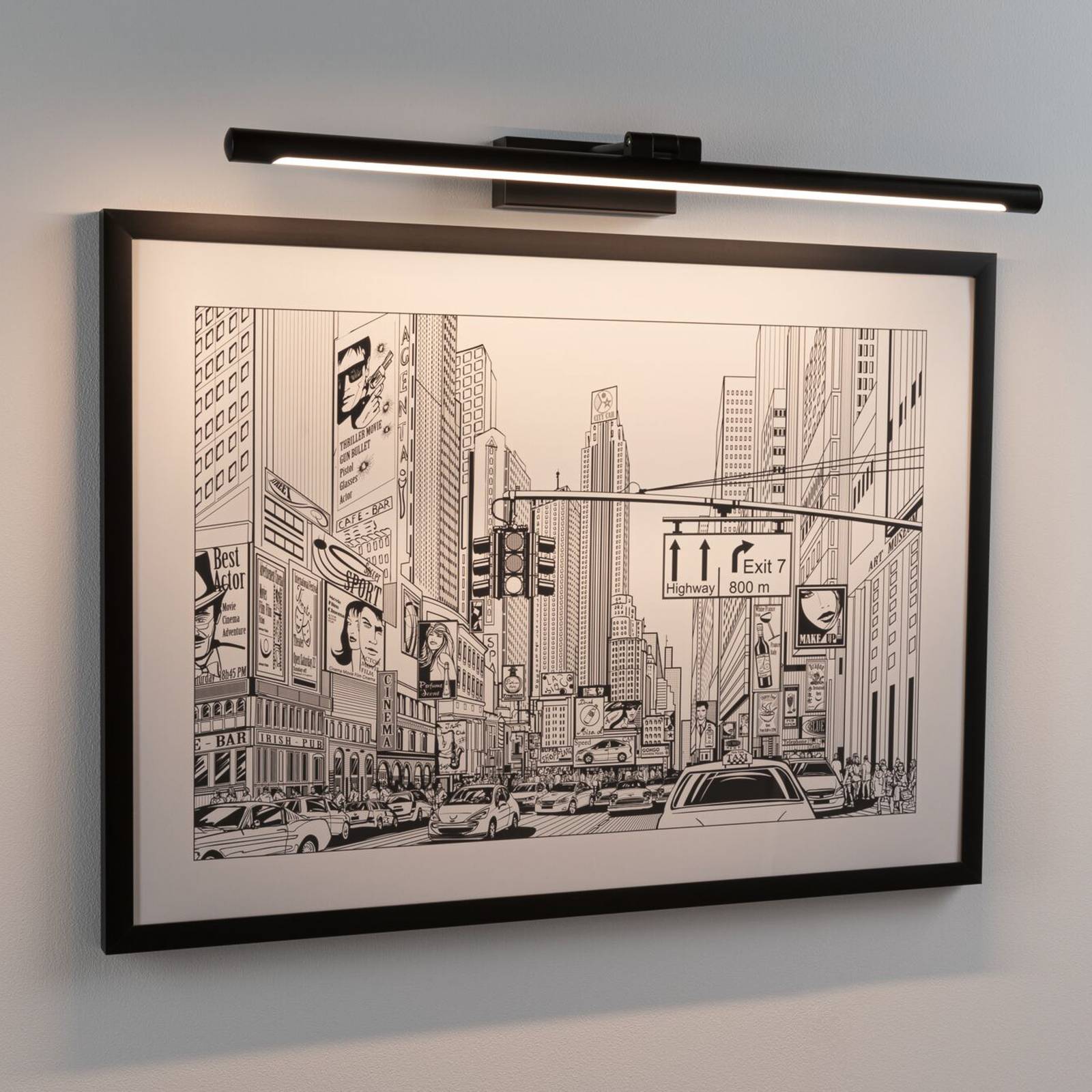 E-shop Paulmann Mingo LED svetlo na obrazy 61,5 cm čierne