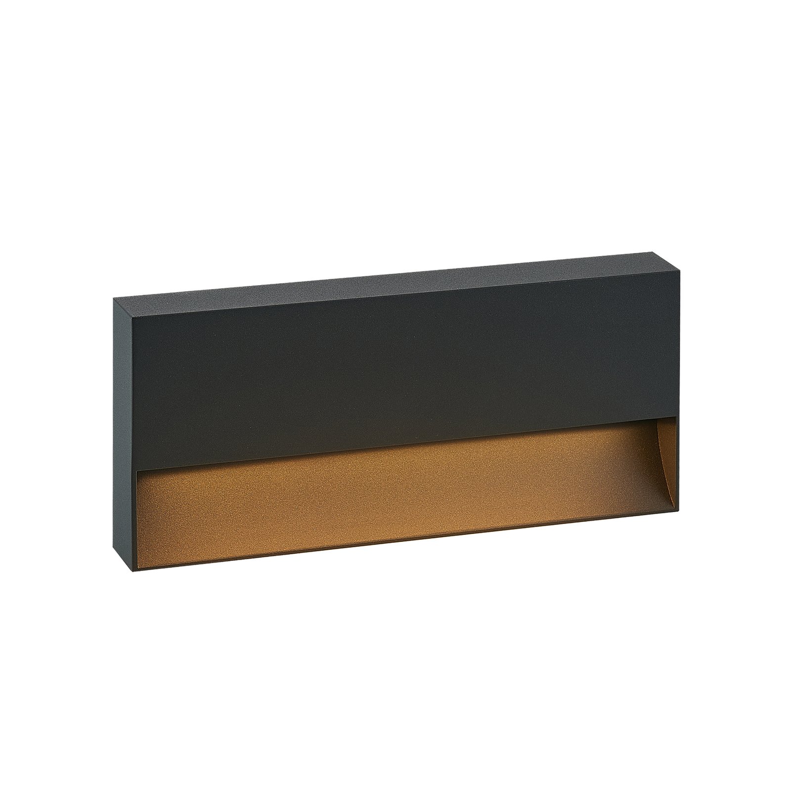 Molto Luce LED outdoor wall lamp Cado, width 25 cm, black