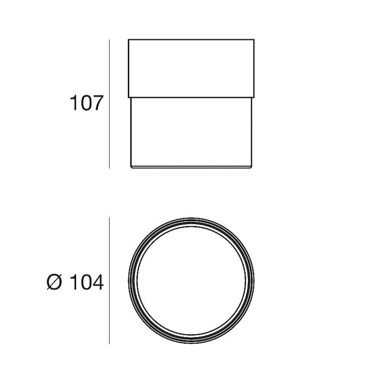 Plafonieră LED Crumb, alb, Ø 10,4 cm, fier, sticlă