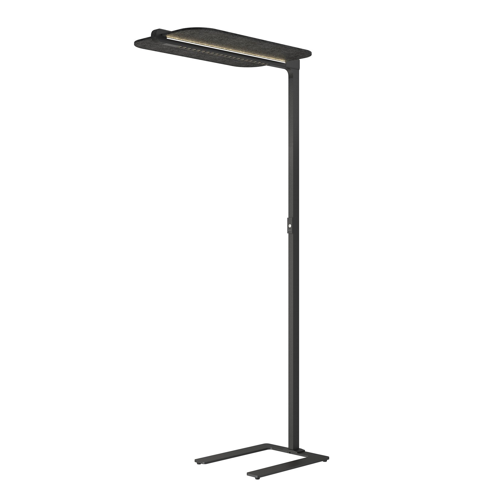 Arcchio Ameir LED office floor lamp, grey felt Lights.co.uk