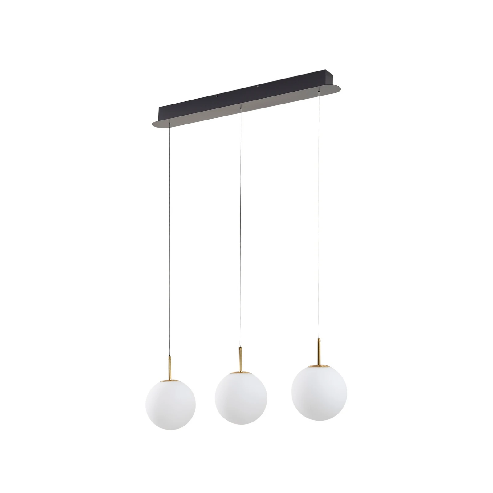 Lucande LED-hengelampe Joran, 3 lyskilder, hvit, glass