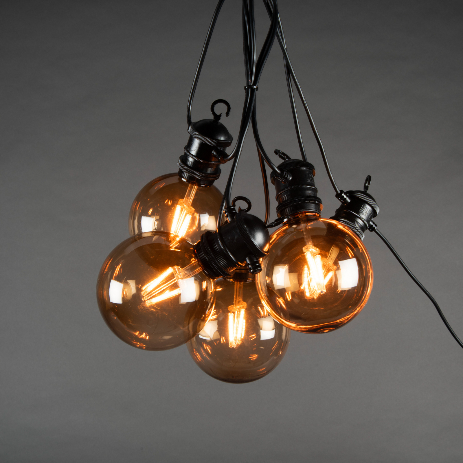 LED solar fairy lights, 7W, brown, IP44, 1800K LED solar fairy lights, 7W, brown, IP44, 1800K
