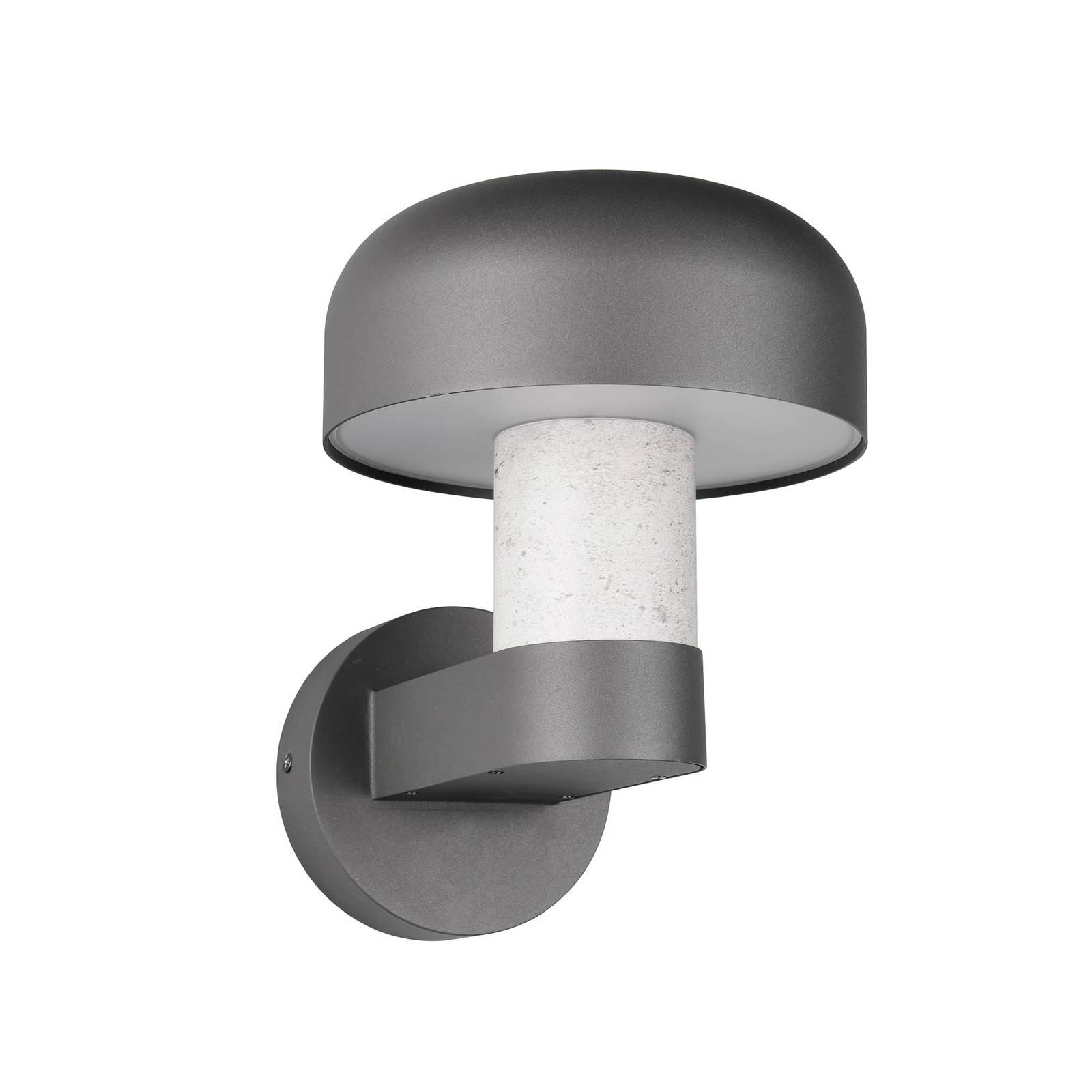 Außenwandleuchte Fraser, grau/Betonoptik, Alu, IP54, E27