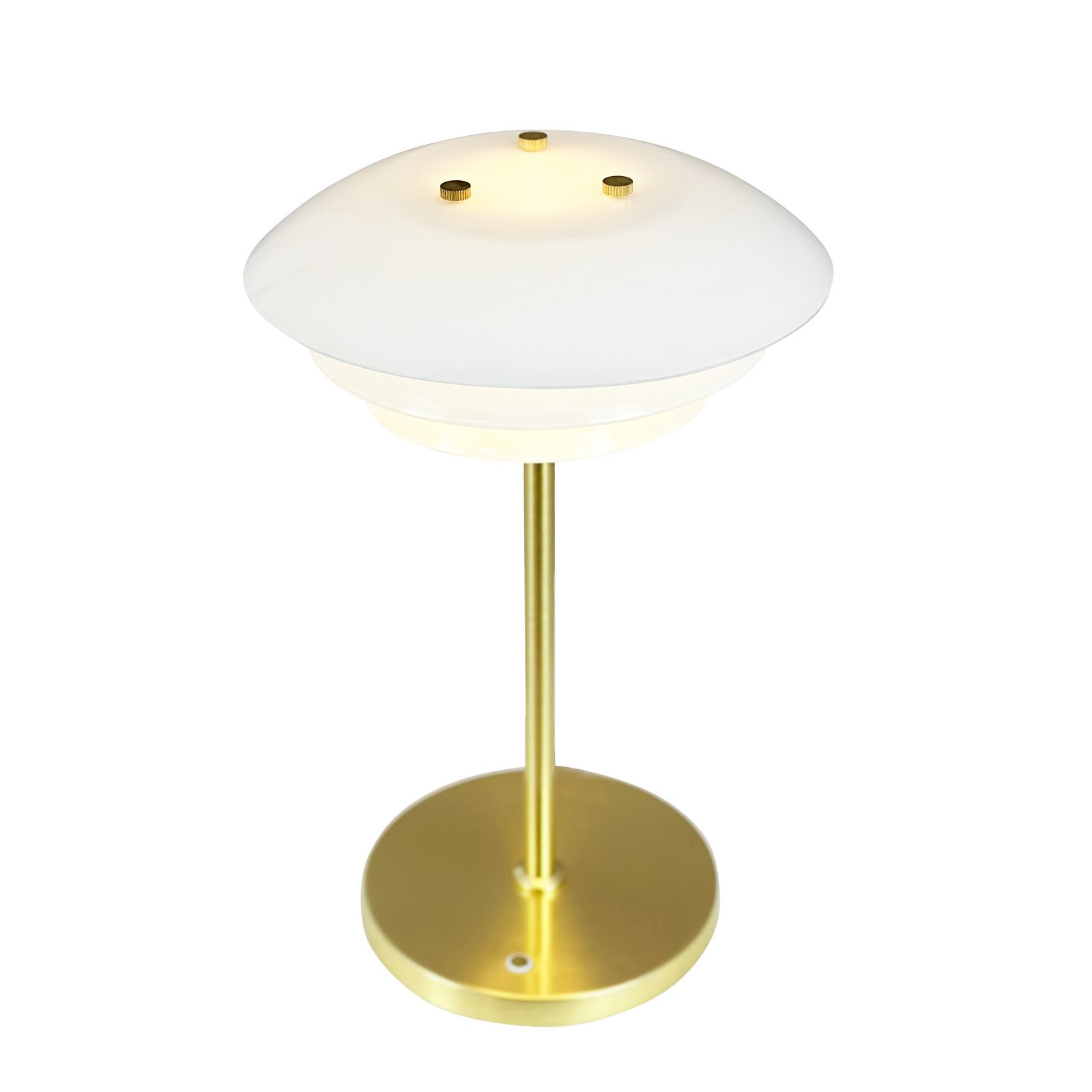 Candeeiro de mesa LED recarregável DL20 da Dyberg Larsen, altura 30 cm, vidro