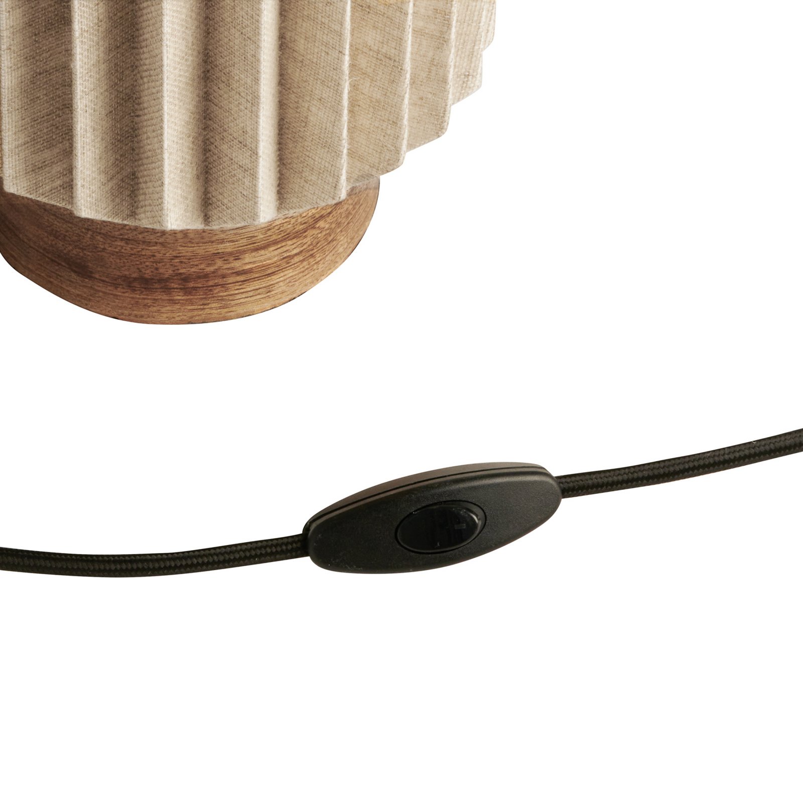 Lámpara de mesa Alba, lino, natural, altura 37 cm - Watt & Veke