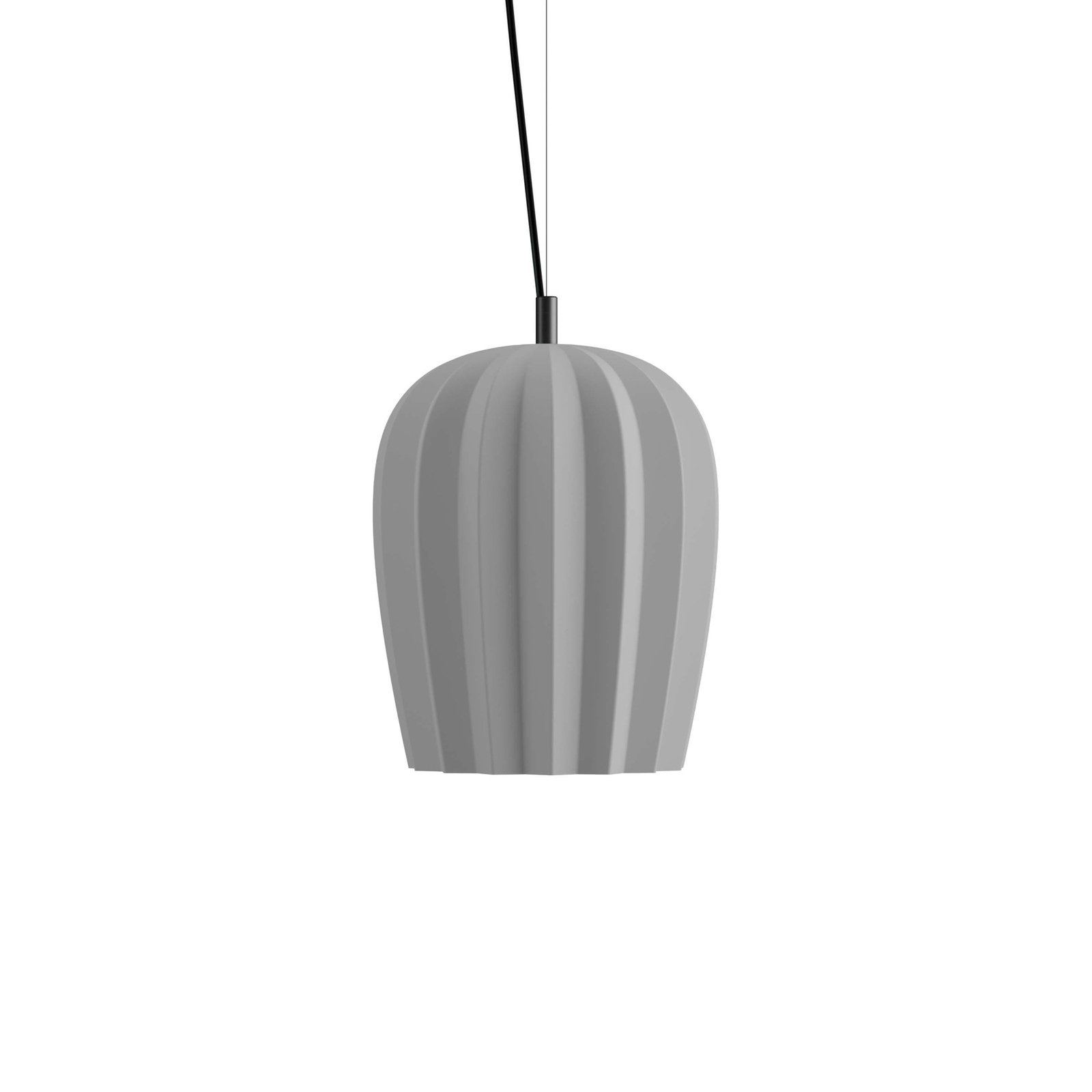 Karman Sahara pendant light, grey, Ø 29 cm, ceramic, E27