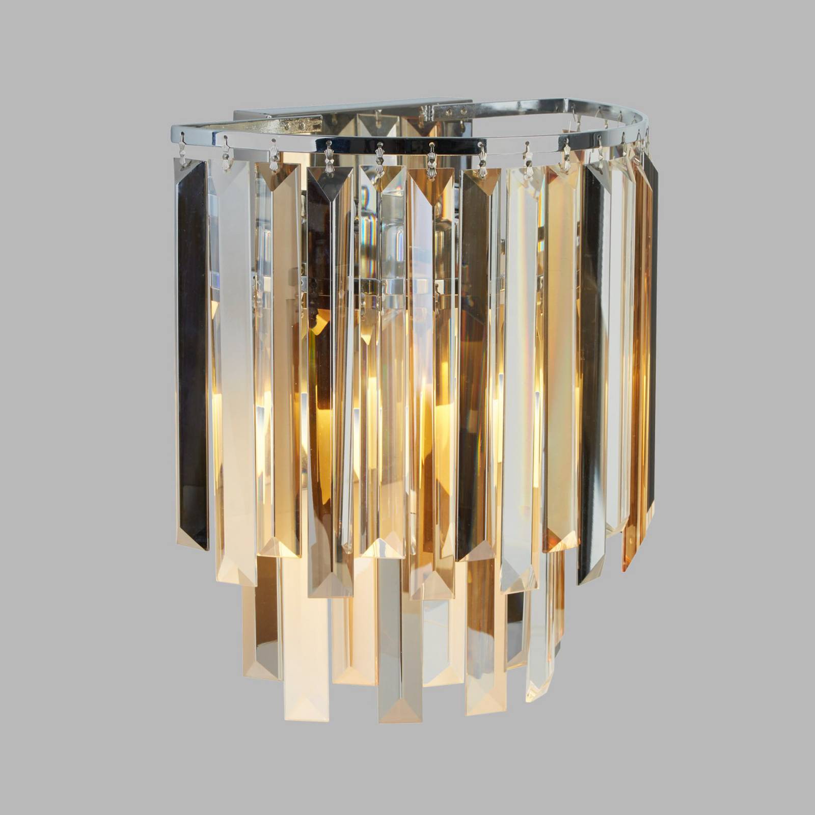 Image of Searchlight Applique Clarissa con prismi di cristallo